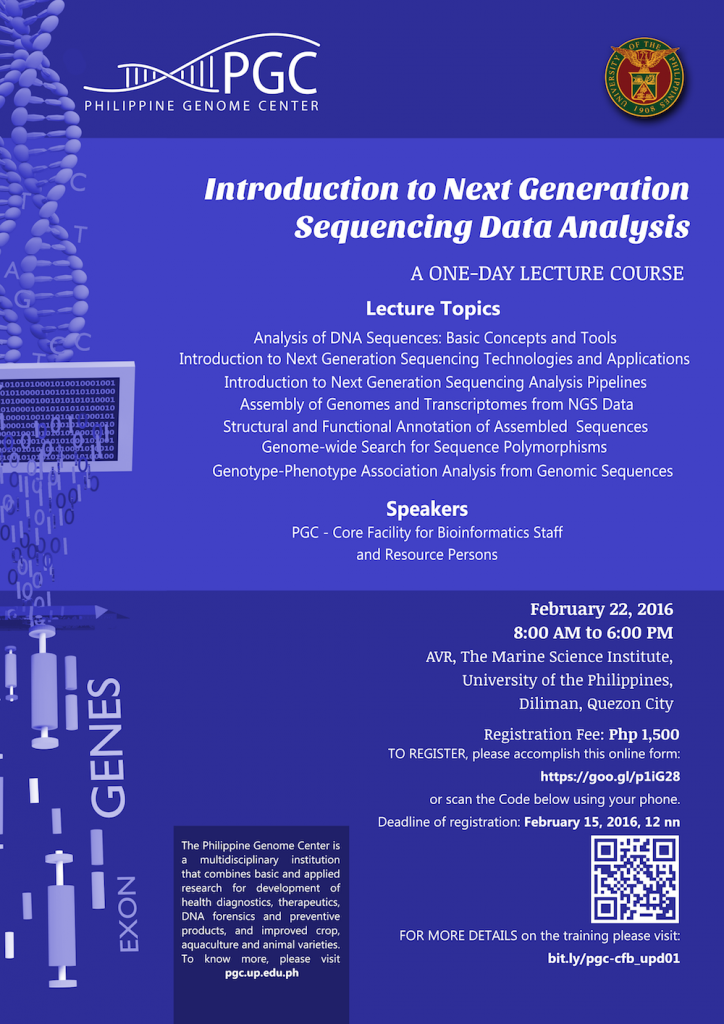 PGC’s bioinformatics team conducts introduction to NGS Data Analysis ...