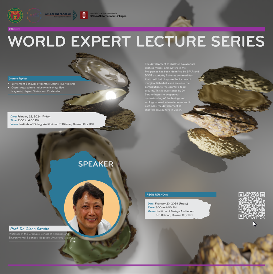 PGC Talks: World Expert Lecture Series featuring Prof. Dr. Glenn Satuito on February 23, 2024