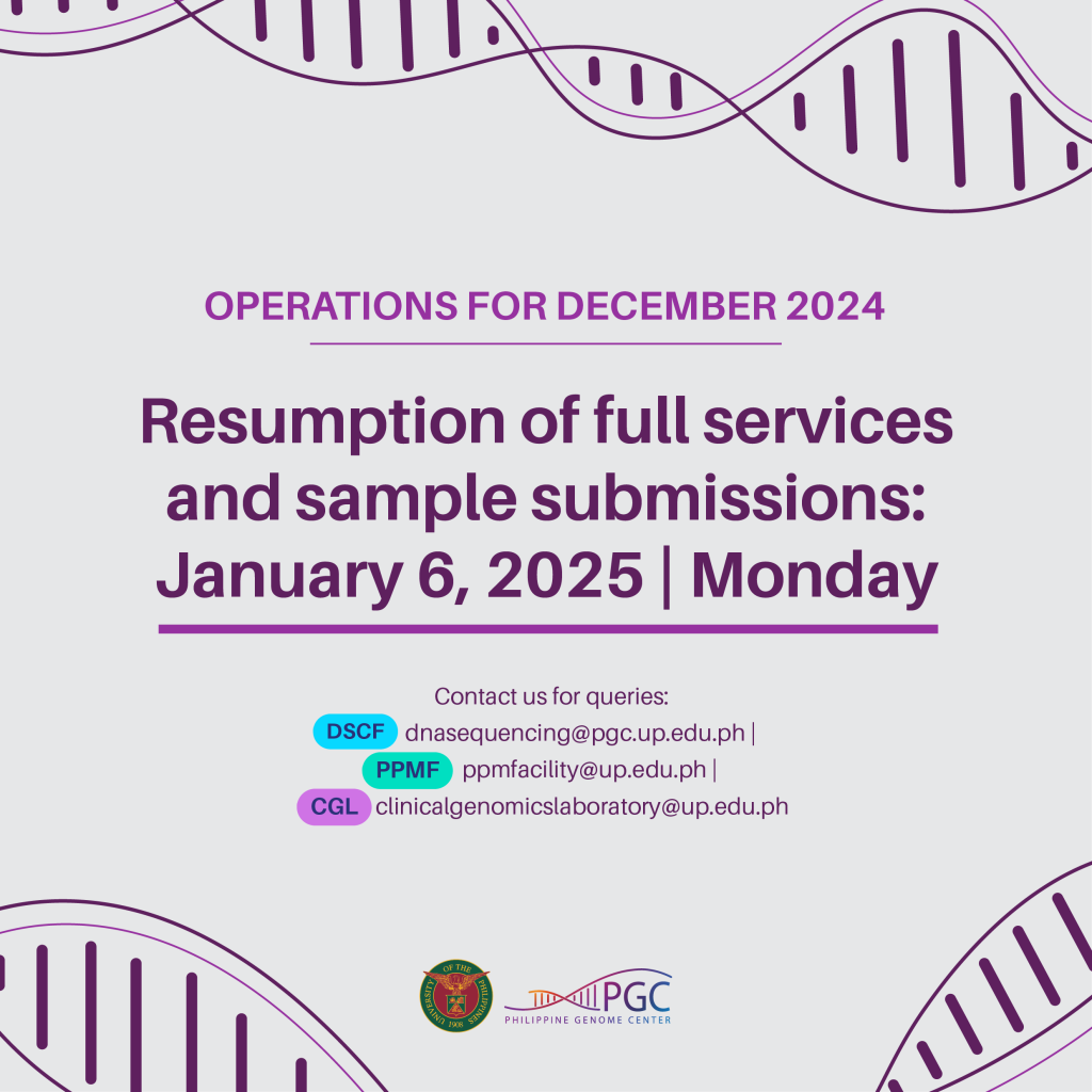 Operations schedule for December 2024