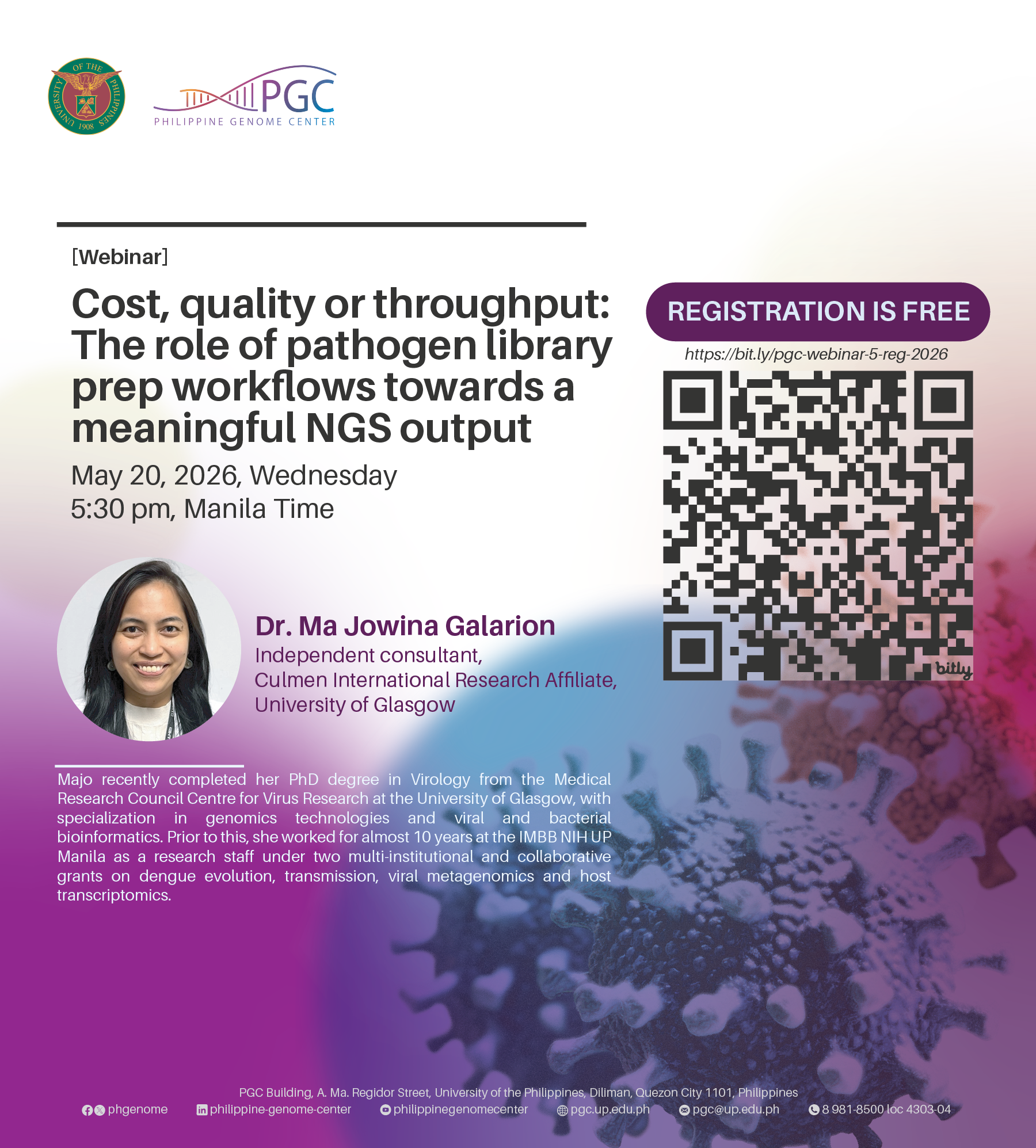 [Webinar] Cost, quality or throughput: The role of pathogen library ...