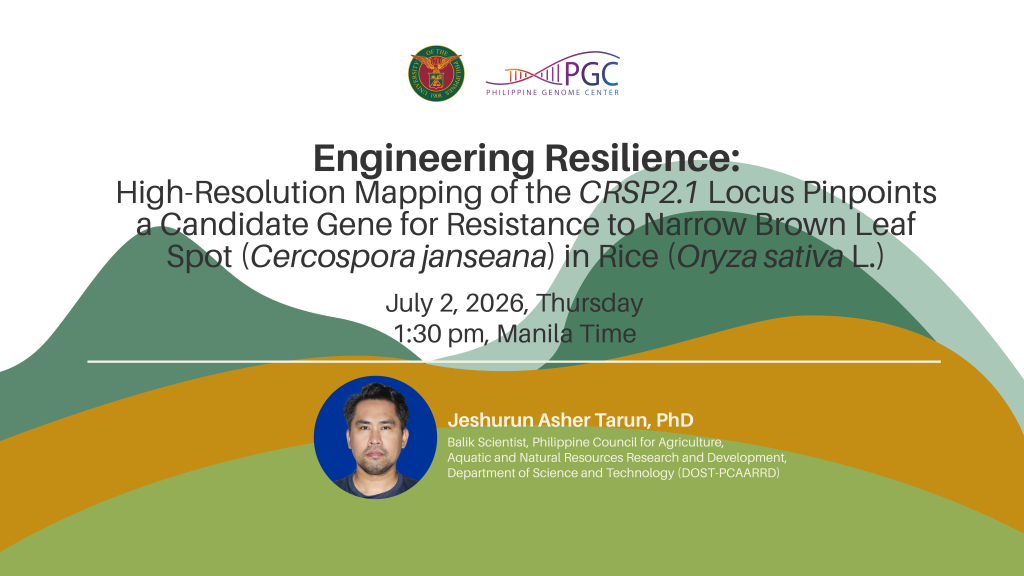 [Webinar] Engineering Resilience: High-Resolution Mapping of the CRSP2.1 Locus Pinpoints a Candidate Gene for Resistance to Narrow Brown Leaf Spot (Cercospora janseana) in Rice (Oryza sativa L.)
