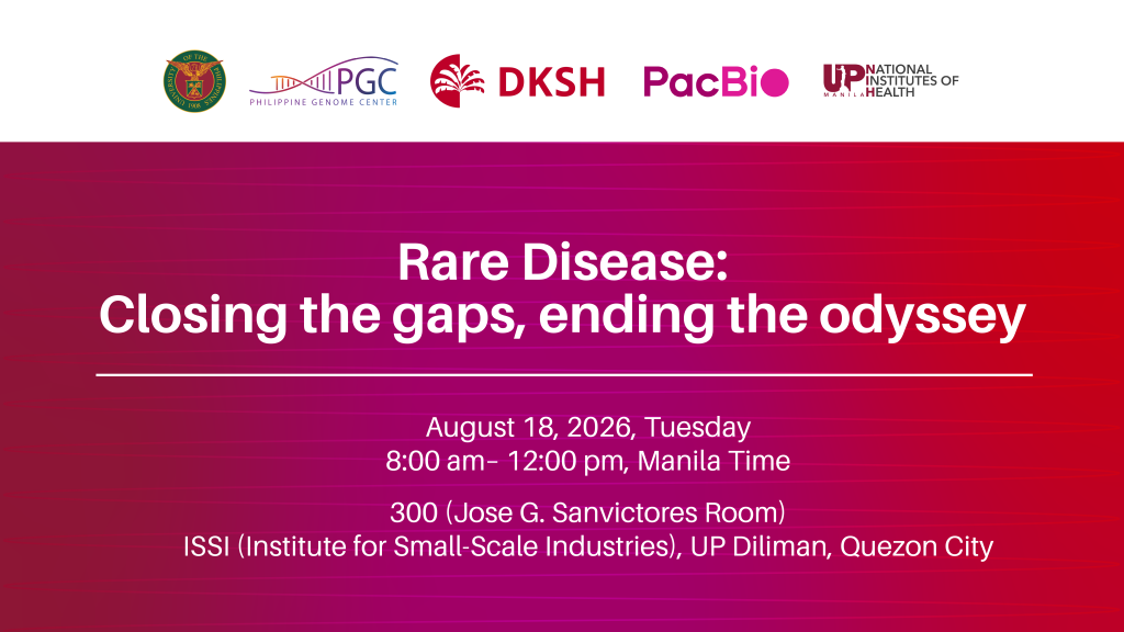 [Seminar] Rare Disease: Closing the gaps, ending the odyssey